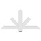 Ekena Millwork Kennewick Architectural Grade PVC Gable Bracket, 48"W x 24"H x 2"D x 4"F, 12/12 Pitch GBP048X24X0204KEN00 - alternate 3